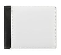 Baluue Porte-Monnaie Vierge à Transfert Thermique Pliable Multifonctionnel en Cuir PU Blanc, Portefeuille Compact pour Femmes, Porte-Cartes Pratique pour Cartes de Crédit et D'identité,