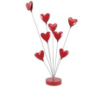 Baluue Porte-Photos Debout en Acier Inoxydable Forme Cœur Support pour Pinces à Notes Décoration de Bureau Polyvalente Porte-Cartes et Mémos Accessoire Pratique pour Table