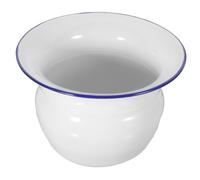 Baluue Pot De Chambre Portable Blanc Épaissi En Émail Pratique Pour Adulte Et Garçon Et Filles Usage Domestique Toilette Bedside Bassin De Lit Santé Mobilité