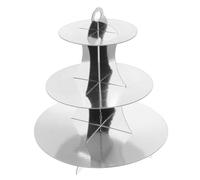 Baluue Présentoir Gâteau Carton à Niveaux Rond Support Gâteau Papier Jetable Sain pour Fêtes Anniversaire Mariage Shower Décoration Table Multi-Usage Compacte