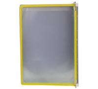 Baluue Présentoir Mural pour Documents A4 20 Pochettes Colorées en Métal et PVC, Support d'Affichage de Référence pour Bureau et Restaurant, Porte-Brochures Transparent pour Organisation