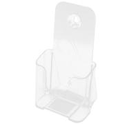 Baluue Présentoir Porte-Documents A6 en Acrylique Transparent Support Mural Simple Couche Organiseur de Bureau pour Brochures et Papiers pour Bureau Salle d'Étude et Rangement