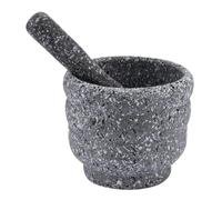 Baluue Presse-Ail en Granit Motif Granit Mini Récipient Multifonction Cuisine Mortier Ergonomique Compact pour Hacher Ail et Épices Ustensile Maison Pratique et Hygiénique