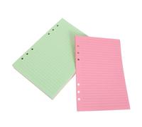 Baluue Recharge Papier A5 Lignées Colorées 4 Paquets 6 Trous pour Cahier à Feuilles Mobiles, Blocs-notes Recharges, Papier Perforé Compatible Agendas et Organiseurs Bureau Scolaire