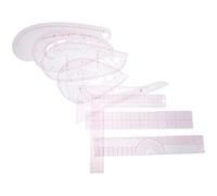 Baluue Règle de Couture Multifonction 9 Pièces, Courbe Française Flexible en Plastique Transparent, Ensemble de Règles Précises pour Dessin et Découpe de Patrons, Outil Tailleur