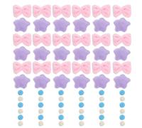 Baluue Rideau de Porte en Peluche Violet 9 Chaînes 45 Étoiles 3D DIY, Décoration Murale pour Chambre D’garçon et Filles, Rideau de Séparation de Pièce sans Perçage, Accessoires