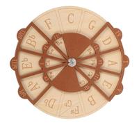 Baluue Roue du Cycle des pour Guitare en Bois Naturel Outil D’Apprentissage Musical Portable Diagramme D’Accords et Gammes Aide à la Théorie Musicale pour Débutants et Adultes
