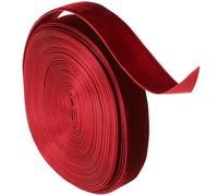Baluue Ruban Décoratif en Velours 10 Mm Rouge Foncé, Rouleau 9,14 M, Ruban Présent Multifonction Résistant à L'usure pour Emballage et Créations DIY Festives