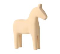 Baluue Sculpture Cheval Bois Naturel Figurine Animale Décorative pour Bureau et Maison Statue Artisanale Symbolique pour Étagère et Bureau Mascotte Festival de Printemps