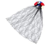 Baluue Serre-tête Couronne De Fleurs Mexicaine Crâne Toile Araignée Pour Fête Des Morts Et Halloween Accessoire De Coiffure Ajustable Rouge Bleu Blanc