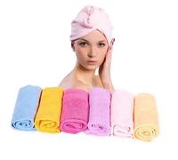Baluue Serviette De Séchage Pour Cheveux Microfibre Rapide Et Absorbante Turban Bleu Pour Cheveux Après Shampooing Anti-frisottis