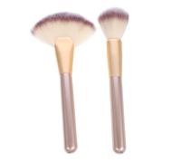 Baluue Set De Pinceaux Maquillage Visage Grand Pinceau Éventail Pour Blush Et Highlighter Manche Ergonomique Doux Brosse Résistante Pour Contour Et Poudre