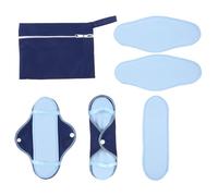 Baluue Set de Serviettes Hygiéniques Lavables en Polaire Coussin Imperméable et Réutilisable Lot de 8 pour Femme Post Accouchement pour Sport et Shopping