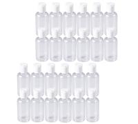 Baluue Set de Voyage 24 Bouteilles Rechargeables 75ml en Plastique Léger Blanc pour Lotion et Crème, pour Activités Sportives et Plein Air Couleur Aléatoire