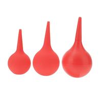 Baluue Souffleur De Poussière en Caoutchouc 3 Pièces pour Nettoyage Électronique, Grand Public, Ergonomique, Souffleur à Presser, Usage Maison Et Bureau, Rouge