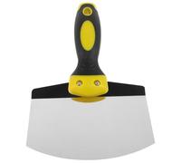 Baluue Spatule à Enduire Inox Courbée pour Joints Arrondis Grattoir Peinture et Plâtre Outil de Lissage Ergonomique pour Plaques de Plâtre et Retouches Précises