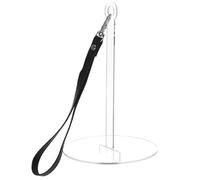 Baluue Support Bobine Portable Acrylique avec Bracelet Poignet PU Distributeur Fil Crochet Anti-nœud pour Tricot et Crochet Organiseur Fil Rotatif pour Amateurs de Loisirs Créatifs