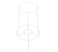 Baluue Support d'Abat-Jour en Fer Blanc 26 CM Hauteur Armature Ronde Fil Métallique pour Lampe de Table DIY Douille E27 Compatible Accessoire d'Éclairage Suspendu et Pied de Lustre