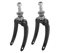 Baluue Support de Roue Fauteuil Roulant 2 Pièces en Acier Roulement 7-8 Pouces Fourche Frontale Compatible Roues Pivotantes Noir Accessoire Mobilité Santé Couleur Aléatoire