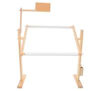 Baluue Support pour Cadre à Broder en Bois Réglable Hauteur Rotation 360° pour Point de Croix Petit Modèle Naturel Support Stable pour Loisirs Créatifs et Couture Cadre Broderie