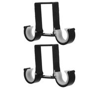 Baluue Supports de Tringle à Rideaux Double en Métal Noir, Fixation Plafond Robuste Vis, Kit 2 Pièces pour Tringles à Rideaux Occultants et Thermiques, Décoration Intérieure et Contrôle