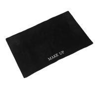 Baluue Tapis de Maquillage Noir Mat 50x80 Cm, Nappe Rectangulaire en Tissu Résistant, Protection Antitache pour Table de Coiffeuse, Facile à Nettoyer, Salon de Beauté et Manucure