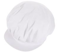 Baluue Toque de Chef Unisexe en Coton Blanc Respirant Bande Élastique, Chapeau Cuisine Anti-poussière Léger pour Travail en Restauration, Hôtel et Atelier Professionnel
