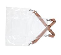 Baluue Transparent Hairdressing Apron For Women Adjustable Short Tpu Salon Apron With Oilproof And Watertight Material For Kitchen Barber And Restaurant Use