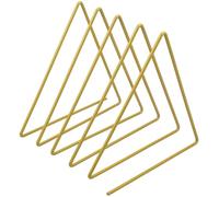 Baluue Triangle Métal Doré Rangement Bureau Multifonction Sections Organiseur de Fichiers et Supports pour Magazines Dossiers et Vinyles Étagère Bureau Design Scandinave Compact