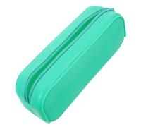 Baluue Trousse à Crayons en Silicone Légère et Plate, Petite Trousse Esthétique Vert Clair, Porte-Stylo pour Paquet à Main, Organiseur Pratique pour Stylos, Crayons et Pinceaux