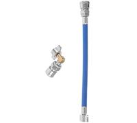 Baluue Tuyau de Raccordement D'air Comprimé pour Camion avec Connecteur Rapide Coudé, Tube D'admission en Caoutchouc Bleu, Pièce de Compresseur D'air Résistante pour Souffleur