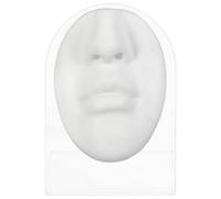 Baluue Visage Humain Design Simple Modèle en Silicone Blanc Expérience Réaliste pour Pratique de Piercing Nez et Bouche pour Salons de Beauté et Hôpitaux