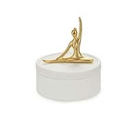Balvi Boîte à Bijoux Ballerina Couleur Blanc et doré Mat. Petite boîte en céramique pour Bijoux avec