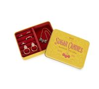 Balvi Boîte à Bijoux Sugar Candies Couleur Jaune Ressemble à Une boîte de Bonbons Étain/Velours