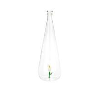 Balvi Bouteille Botanical Lily Couleur Blanc Fabriquée à la Main en Borosilicate Verre 1 L