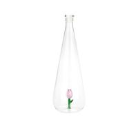 Balvi Bouteille Botanical Tulip Couleur Rose Fabriquée à la Main en Borosilicate Verre 1 L