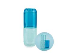 Balvi Bouteille & Verre Water Pill Couleur Bleu Une Pilule pour Calmer la Soif Verre 550ml