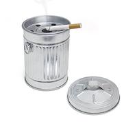 Balvi Cendrier Garbage en Forme de Poubelle avec Couvercle Métal galvanisé 13cm