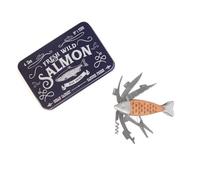 Balvi Couteau multi-fonction Wild Salmon, ciseaux, tournevis, décapsuleur, couteau, tire-bouchon