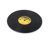 Balvi Dessous-de-Plat Vinyl Couleur : Noir en Forme de Vinyle Silicone 15 cm