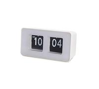 Balvi Horloge de Table Flip Clock Couleur Blanc Possibilité d'accrocher au Mur Design rétro Plastique
