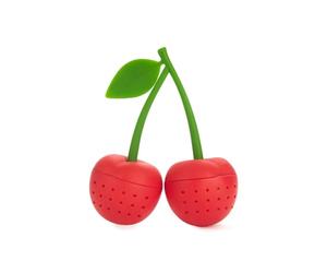 Balvi Infuseur à thé Double Cherry Couleur Rouge Infuseur Double en Forme de Cerises Silicone