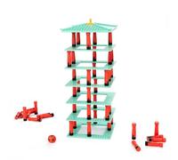 Balvi Jeu d'équilibre Jinja Jeu de Blocs de Style Japonais Bois