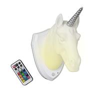 Balvi Lampe Murale Unicorn Couleur Blanc Lumière au Choix, Multicolore avec télécommande Option detec