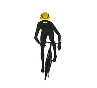 Balvi Marque-Page Cyclist Couleur Noir Jaune Inspiré par la Nature et Les Cyclistes PVC