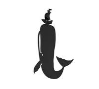 Balvi Marque-page Moby Dick Couleur noir Inspiré du célèbre roman Cadeau amusant pour les lecteurs Ny