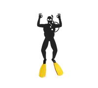 Balvi Marque-Page Scuba Couleur Noir Jaune Inspiré par la plongée sous-Marine Plastique
