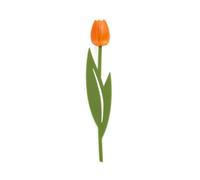 Balvi Marque-Page Tulip Couleur Orange Marque-Page en Forme de Tulipe, Fin et Flexible Nylon/plastiqu