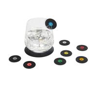 Balvi Marque-Verres Greatest Hits Couleur Noir sous la Forme d'enregistrements de Vinyle Silicone