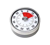 Balvi Minuteur Visual Couleur Blanc. Peut Compter jusqu'à 60 Minutes INOX/Plastique ABS 7,8x7,8x3,2 c